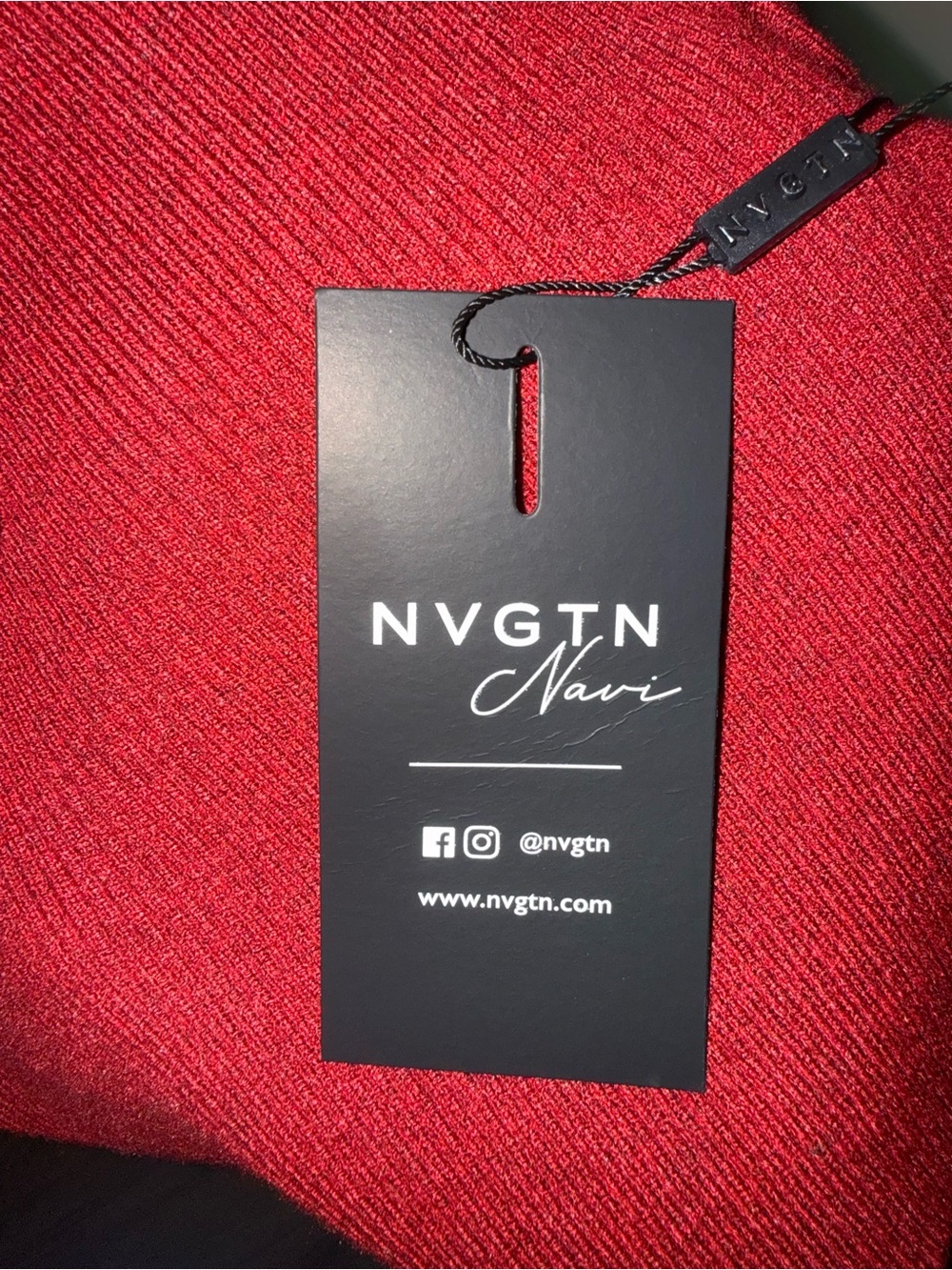 NVGTN Navi Red Knit Sweater Holiday Dress